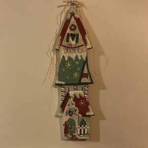 Handmade in Mexico Christmas Hanging Decoration Holiday Country Rustic 24x7 wood